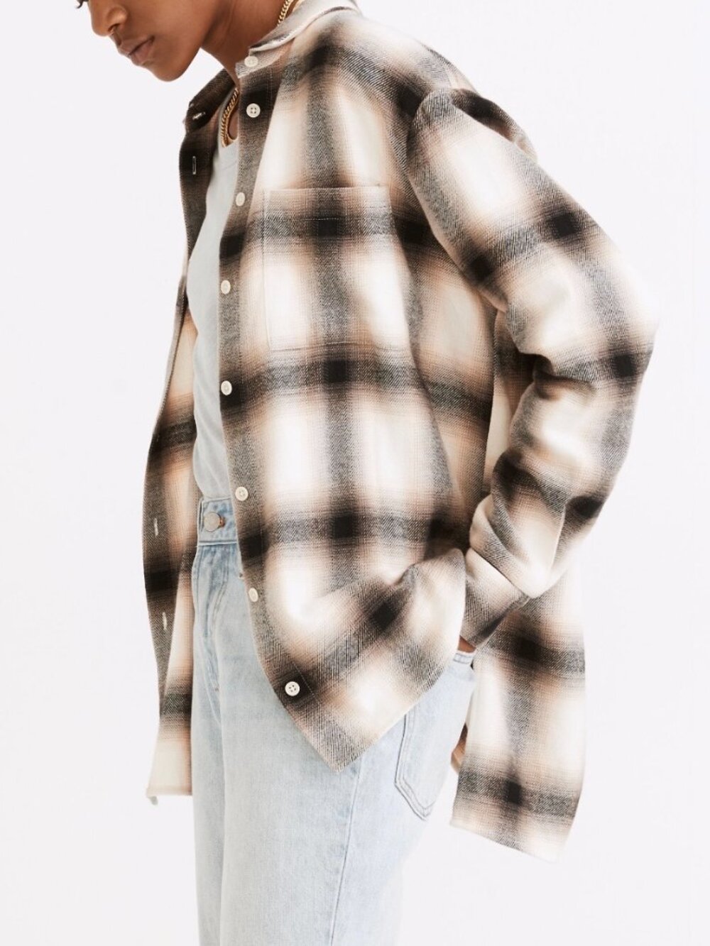 Madewell Flannel Oversized Ex-Boyfriend Shirt